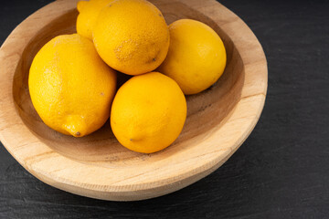 Old dried lemons. Fruits with darkened skins