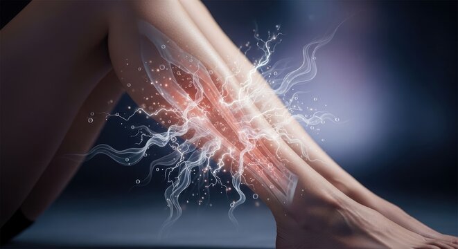 Restless leg syndrome: limb agitation, neural dysfunction, nocturnal distress, muscle spasm, circulatory problem, body unease, motor compulsion, vascular concern, chronic ailment, sensory irritation,