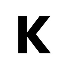 vector illustration of K letter