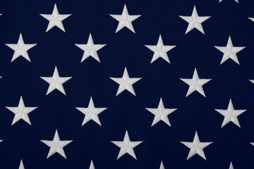 Embroidered stars of American flag blue canton