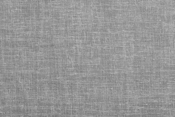Gray woven burlap fabric texture background with canvas pattern