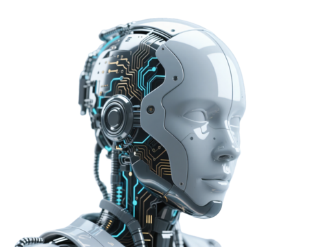 AI Humanoid Robot Transparent Background