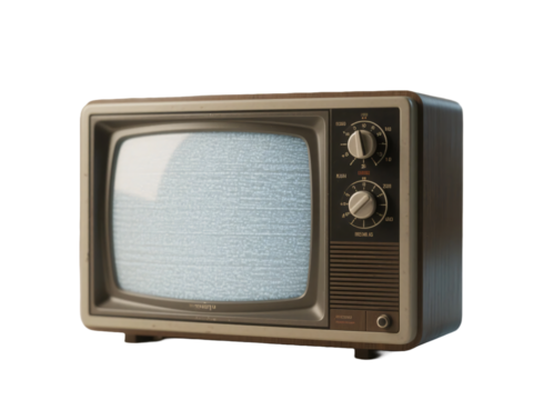 Retro CRT TV Transparent Background