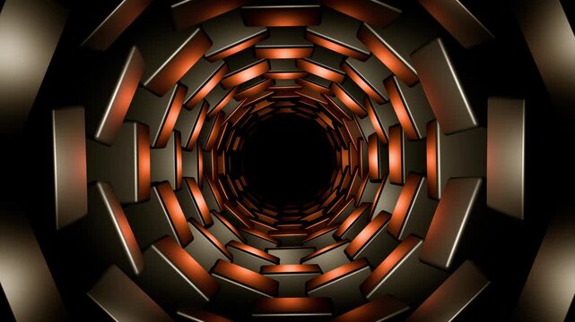 3d loop animation of cubes spiral warm orange h265 10 bit 4K bucle animation 29.97 fps motion graphic abstract geometric orange
