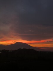 sunset in the mountains