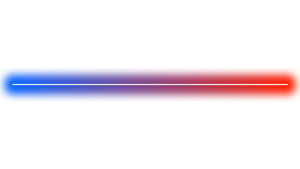 Blue red gradient neon light line with glow effect