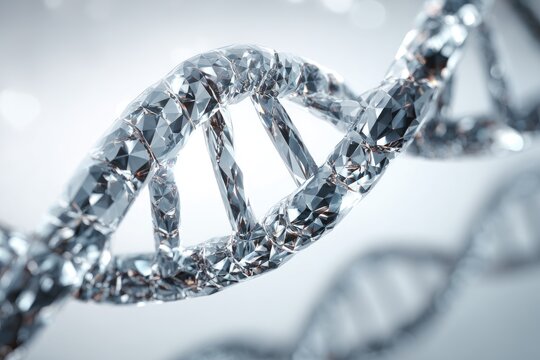 Abstract 3D Model Of Broken DNA Structure