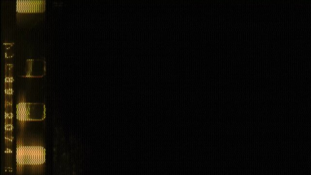 Corrupted 16mm Film Frame and Data Error Transition. High quality 4k footage