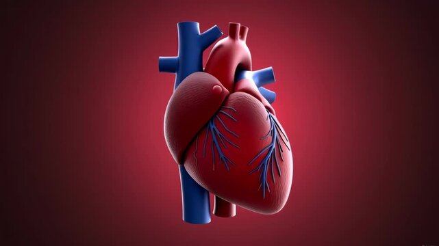 cardiac organ: heart anatomy, medical illustration, anatomical model, vascular structure, coronary arteries, atrial chambers, ventricular function, blood flow, human heart diagram, cardiac cycle