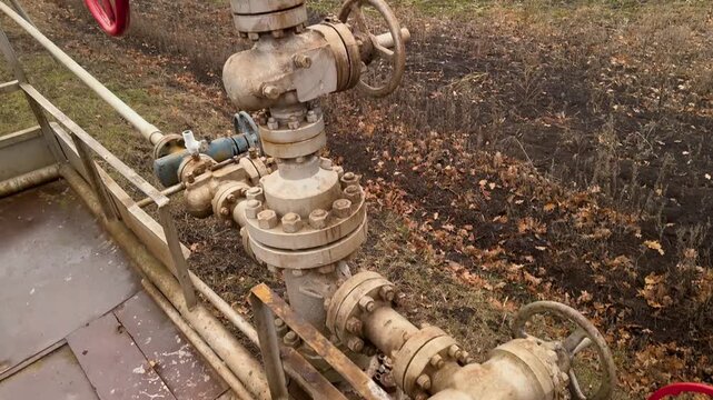 Kharkiv region, Shebelinka gas field, production at a depth of 1-2 kilometers, located in corn and sunflower fields