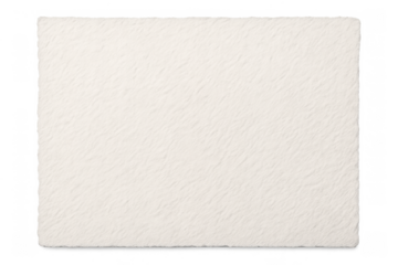 Watercolor paper texture with torn edge, blank white rectangular shape on transparent background