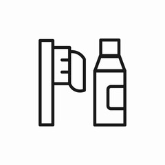 toothpaste toothbrush icon sign vector