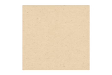 Vintage empty paper sheet with aged texture, a square parchment background providing copy space, transparent background