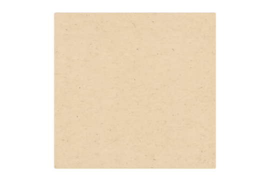 Vintage empty paper sheet with aged texture, a square parchment background providing copy space, transparent background