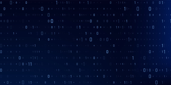 Abstract digital background with ones and zeros. Vector graphic pattern with binary code