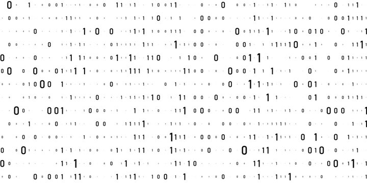 Abstract digital background with ones and zeros. Vector graphic pattern with binary code
