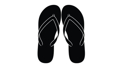 A simple black and white illustration of a single flip flop