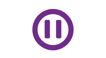 A purple icon featuring a circle with two parallel rectangles inside
