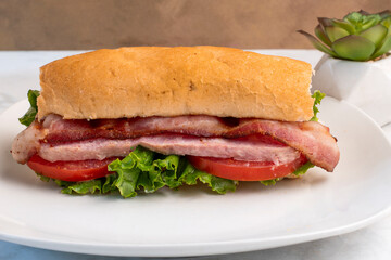  spam , bacon, tomato sub