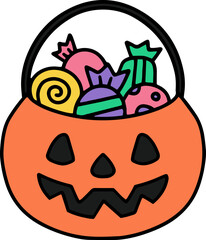 halloween candy vector illustration