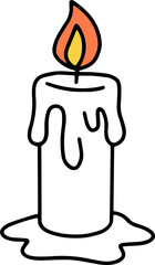 halloween christmas candles vector illustration