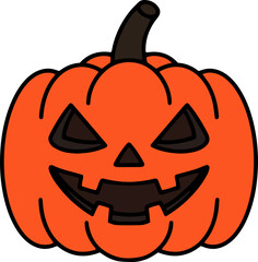 halloween decorations pumpkin vector illustration