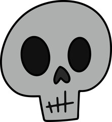 halloween skull vector illustration