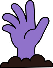 halloween hand gesture vector illustration