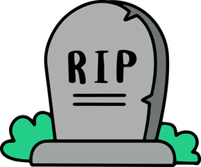 halloween cemetery tomb vector illustration 
