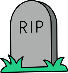 halloween cemetery tomb vector illustration 