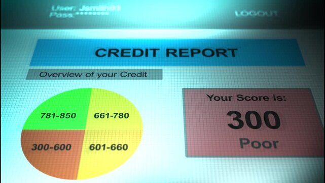 A Credit Score from Generic Website - 300 Terrible Score