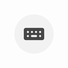 keyboard device icon sign vector