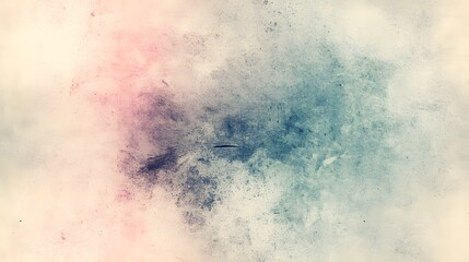 Fototapeta premium Abstract grunge texture background features muted pink and blue color washes