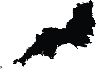 Fototapeta premium Vector Map of South West England Isolated Region