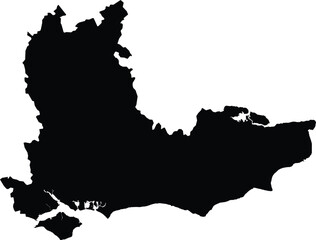 Fototapeta premium Vector Map of South East England Isolated Region