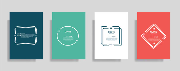 Dynamic colorful quote frame templates for social media and branding, ideal for marketing campaigns and motivational posters, perfect for presentations