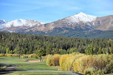 Snowy Mountains and Golf Course