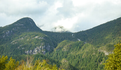 Scenic Landscape of a Mountain Near Squamish, British Columbia