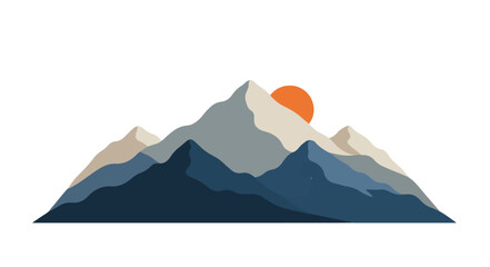 Sunset Mountain Illustration