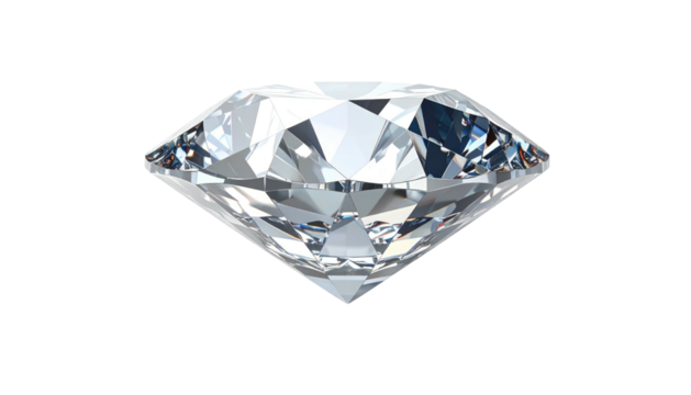 Shimmering multifaceted gem. Crisp, white, and transparent; set against a stark black backdrop. Gleaming, geometric facets catch light