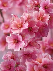 Fototapeta premium the background of a beautiful pink cherry blossom