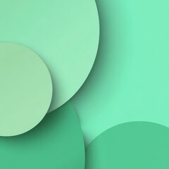 photo of a minimalist mint green background with geometric shapes for design or text space web banner with copy space on the right in the style of minimalism


