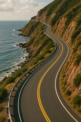 Clifftop coastal highway