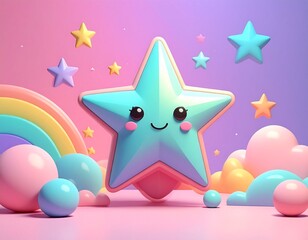 幻想的な３Ｄ風背景画像