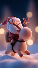 Christmas 3D Animation Pack – Santa Claus, Reindeer, Snowy Village, Gifts and Magical Holiday Backgrounds with Festive Lights and Cinematic Atmosphere,  Christmas, wallpaper, background