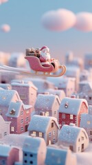 Christmas 3D Animation Pack – Santa Claus, Reindeer, Snowy Village, Gifts and Magical Holiday Backgrounds with Festive Lights and Cinematic Atmosphere,  Christmas, wallpaper, background