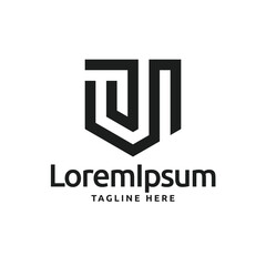 Futuristic Geometric Hexagon Symbol