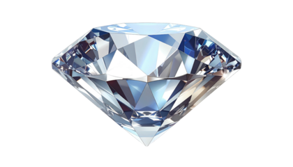 Sparkling diamond with multifaceted surface reflects light, set against a stark black background, creating stark contrast