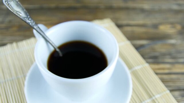 coffee cup on rotating background