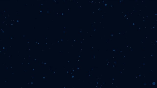Blue floating particles rotating slowly in a dark space-like environment Rotating blue particles floating in dark space background in a seamless loop animation